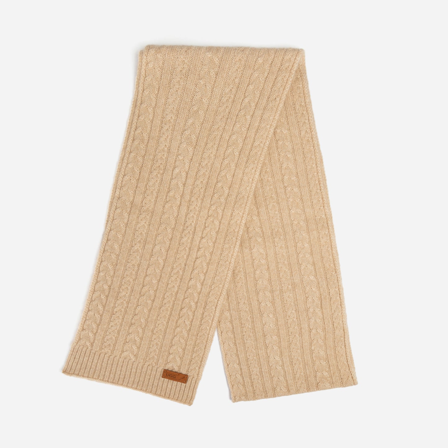 OZWEAR UGG Cable Knit Pure Cashmere Scarf OZC002