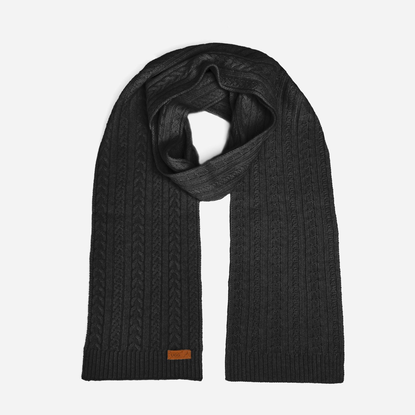 OZWEAR UGG Cable Knit Pure Cashmere Scarf OZC002