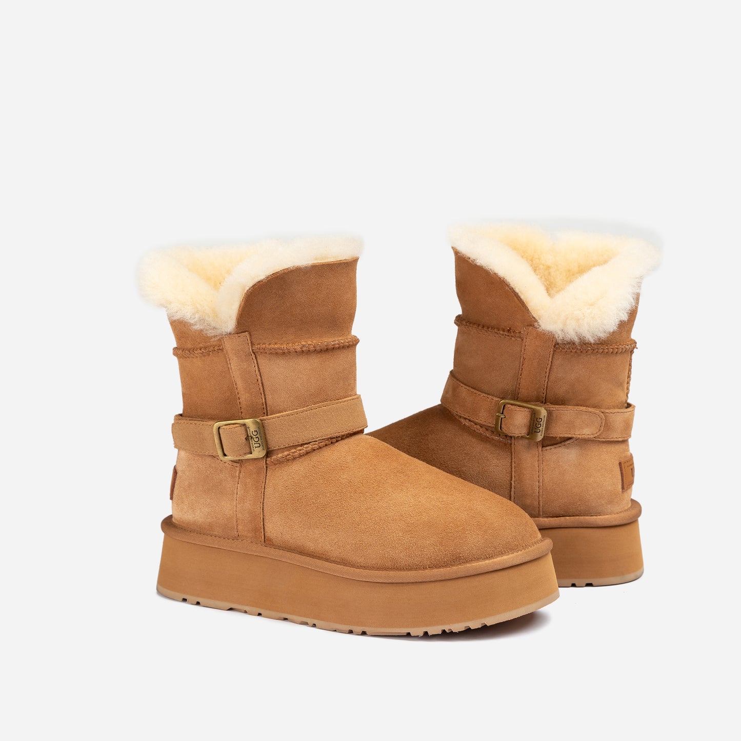OZWEAR UGG Classic Platform Buckle Mini Boots OB890