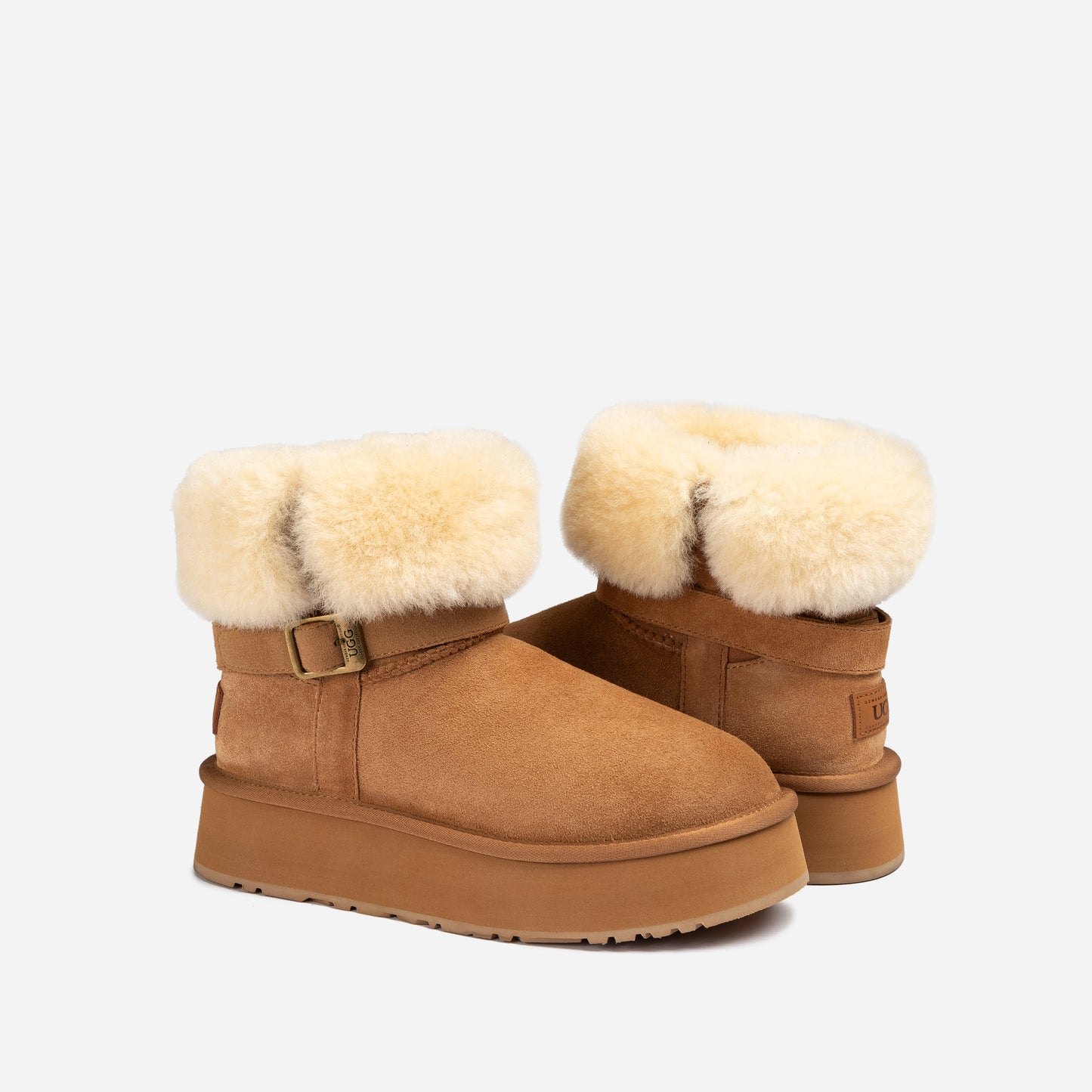 OZWEAR UGG Classic Platform Buckle Mini Boots OB890