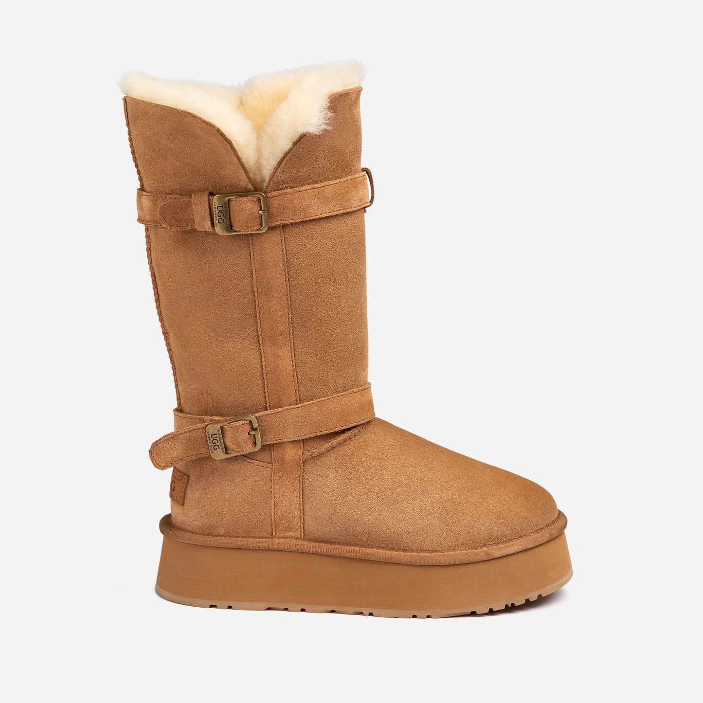 OZWEAR UGG Classic Platform Buckle Long Boots OB847