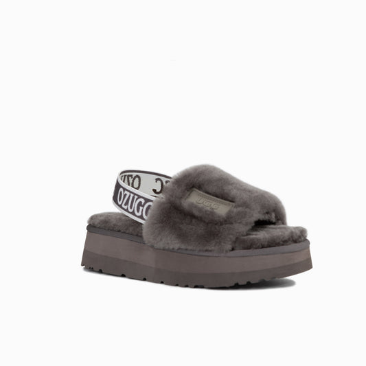 OZWEAR UGG Zoey Fluff Slide (Elastic Backstrap)