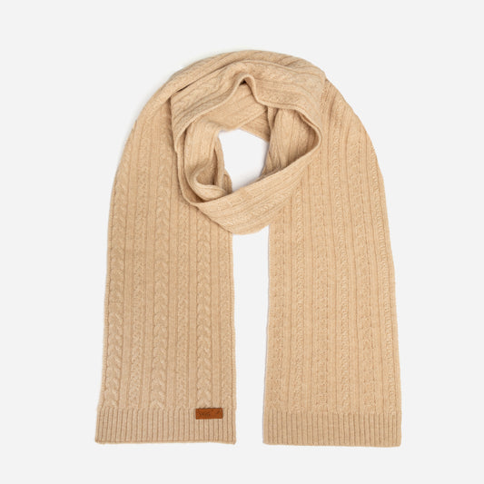 OZWEAR UGG Cable Knit Pure Cashmere Scarf OZC002
