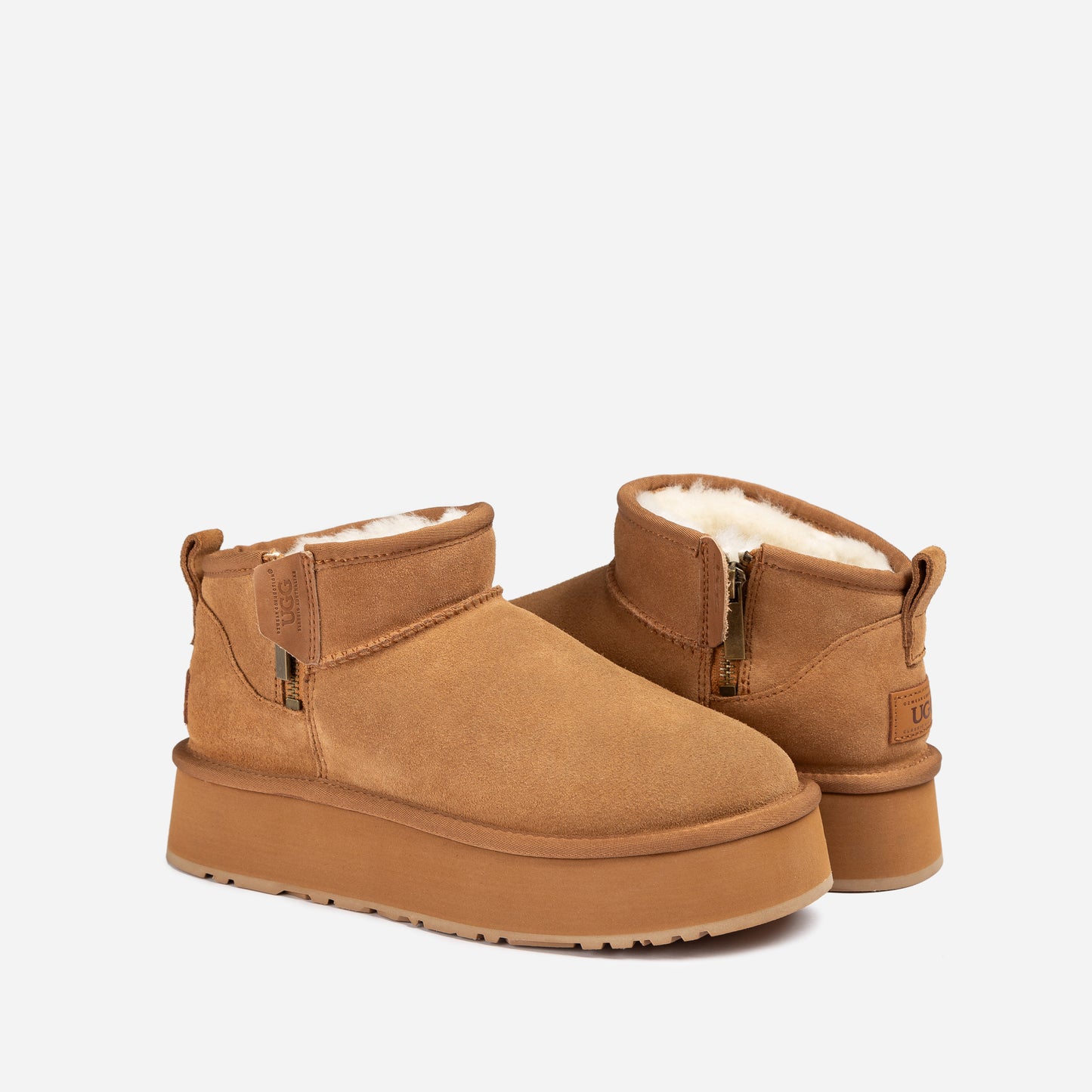 OZWEAR OB852P Platform Beri Zipper Boots