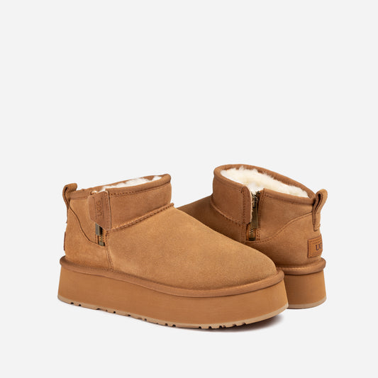 OZWEAR OB852P Platform Beri Zipper Boots