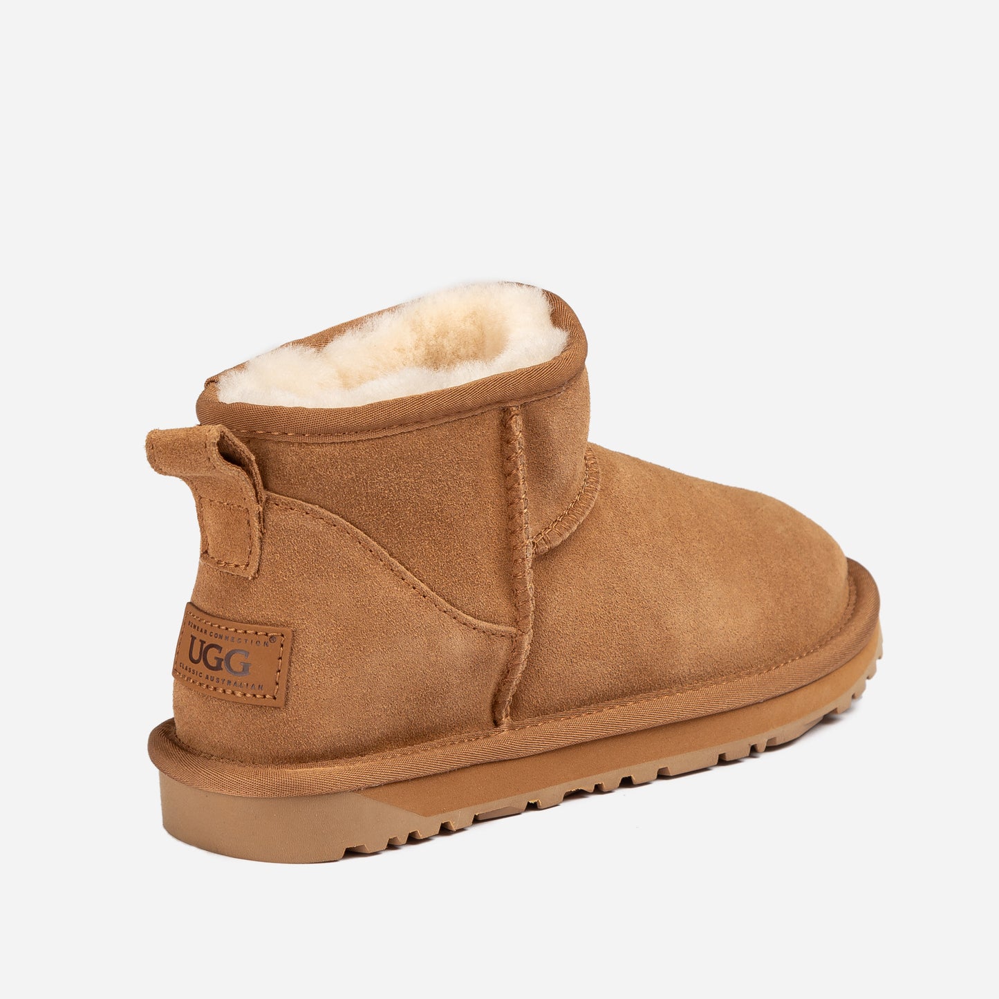 OZWEAR UGG Classic Knit Logo Ultra Mini Boots