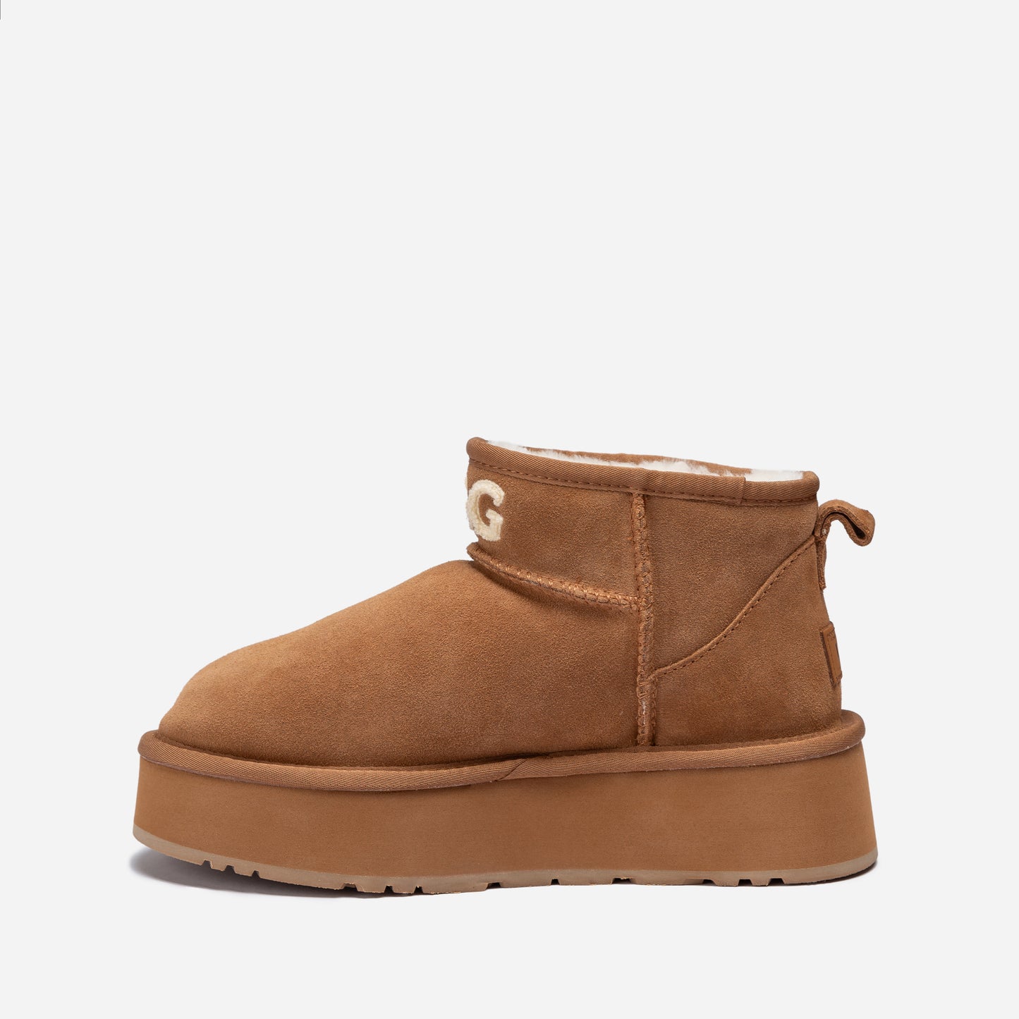 OZWEAR UGG Classic Platform Knit Logo Ultra Mini Boots