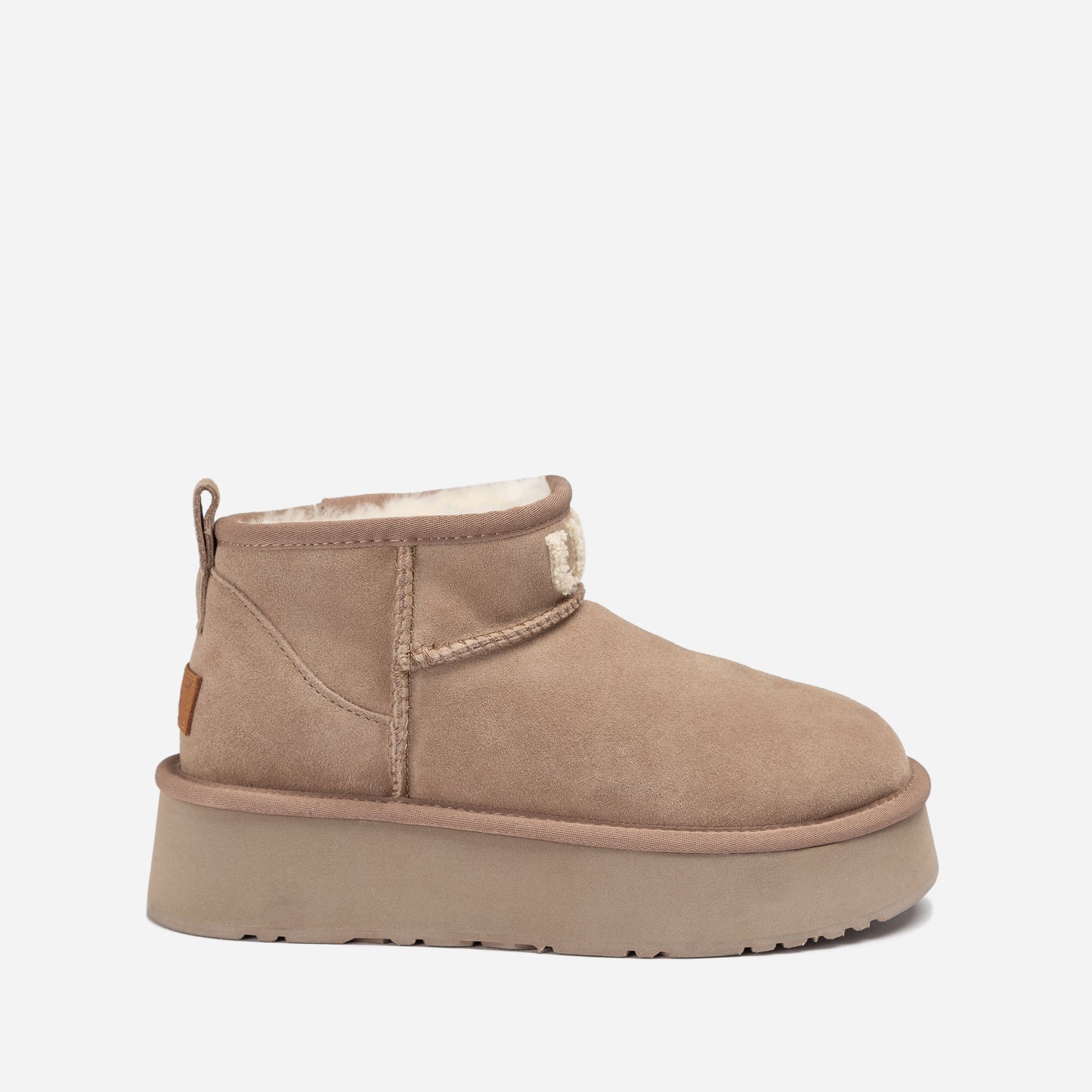 OZWEAR UGG Classic Platform Knit Logo Ultra Mini Boots