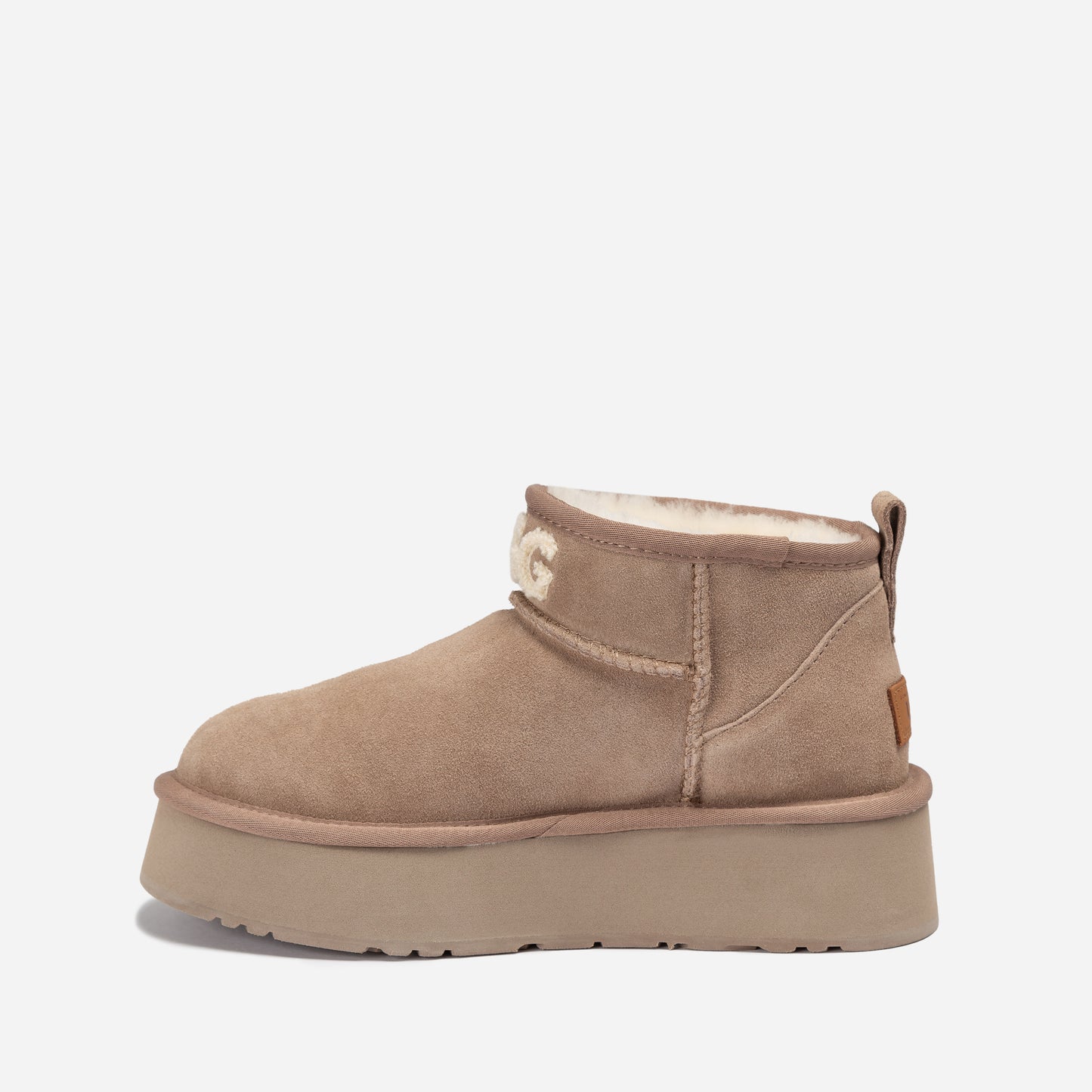 OZWEAR UGG Classic Platform Knit Logo Ultra Mini Boots