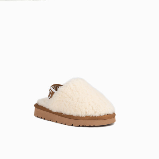 OZWEAR UGG Kids Riana Fluff Slide (Elastic Backstrap)