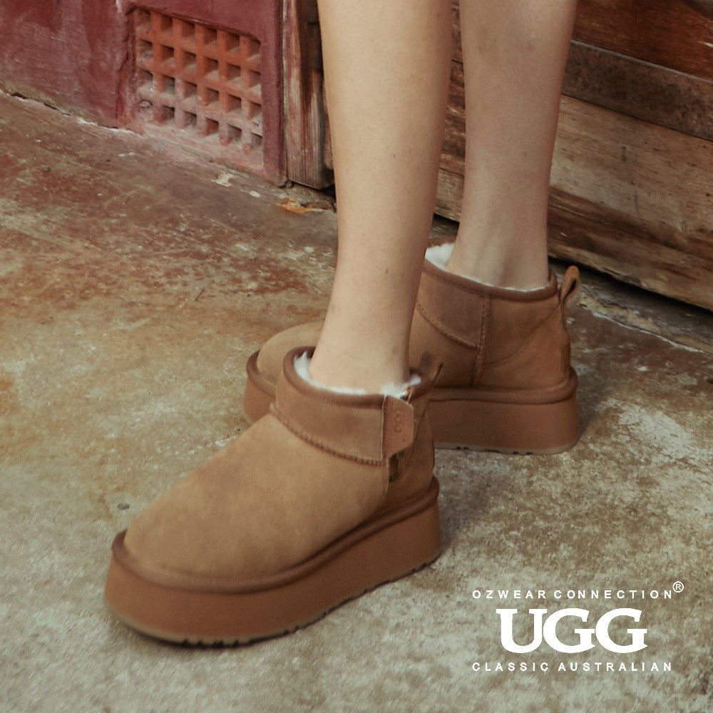 OZWEAR OB852P Platform Beri Zipper Boots