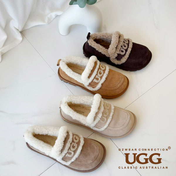 OZWEAR OB939 Violet Shearling Loafer