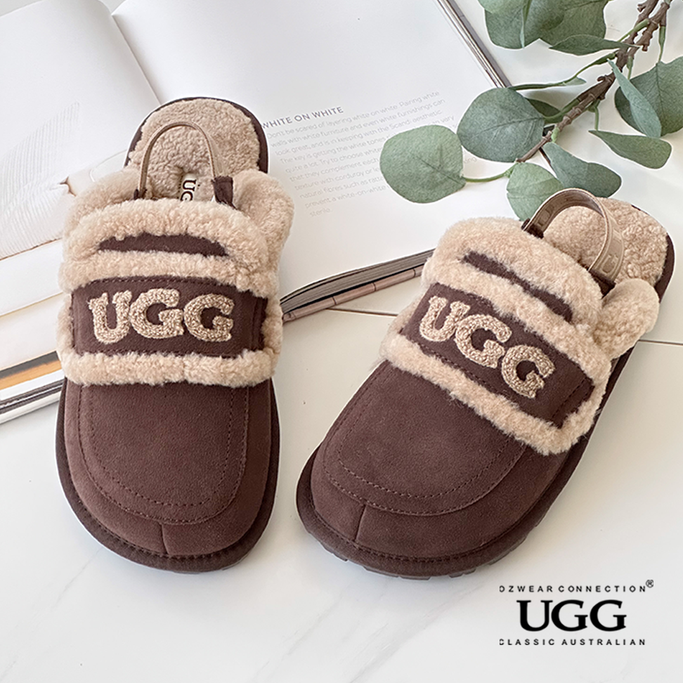 OZWEAR OB938D Violet Shearling Slipper (Inc Detachable strap)