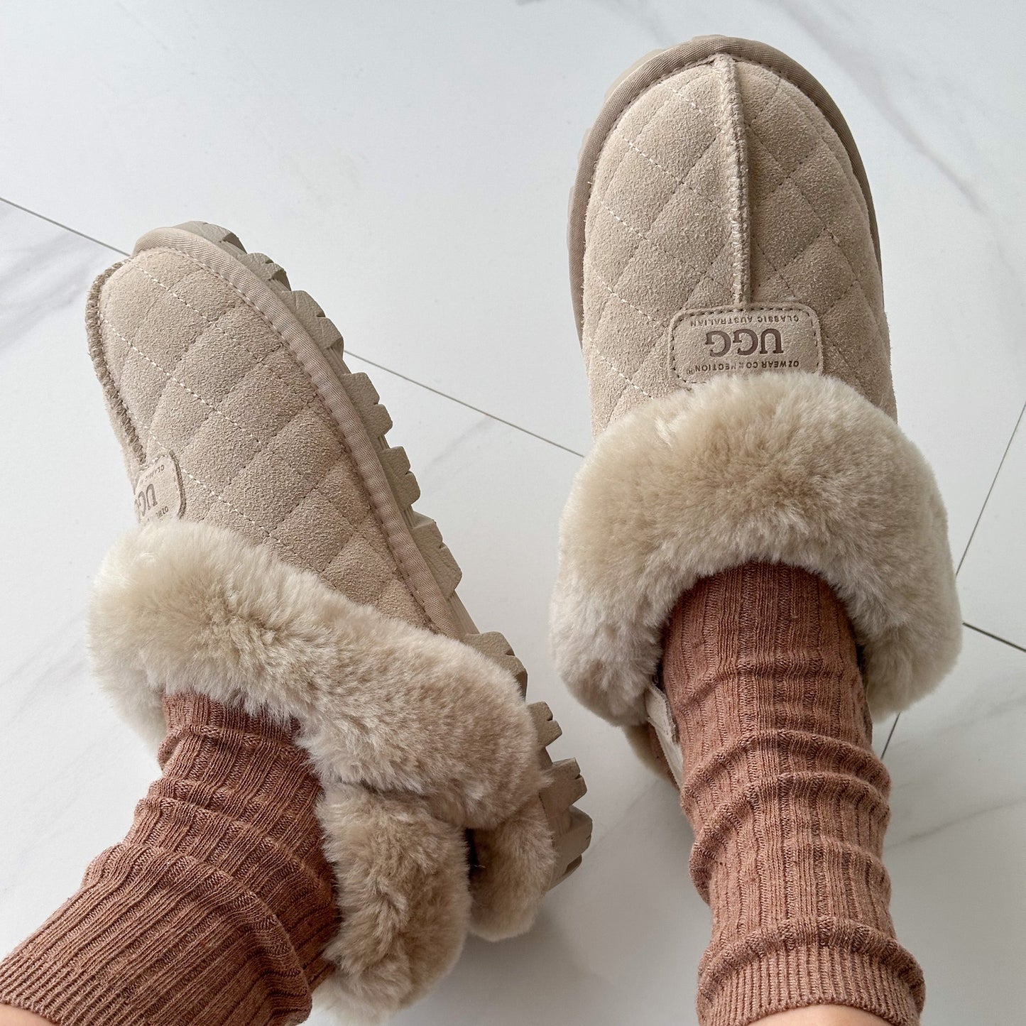 OZWEAR OB114MD Coquette Matelassé Slipper (Inc Detachable Strap)