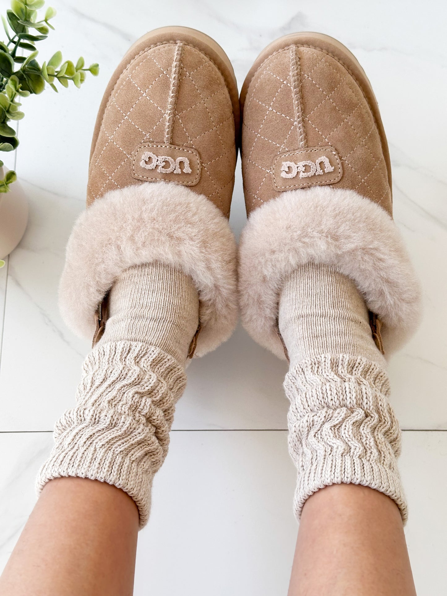 OZWEAR OB114PMDE Coquette Matelassé Logo Platform Slipper