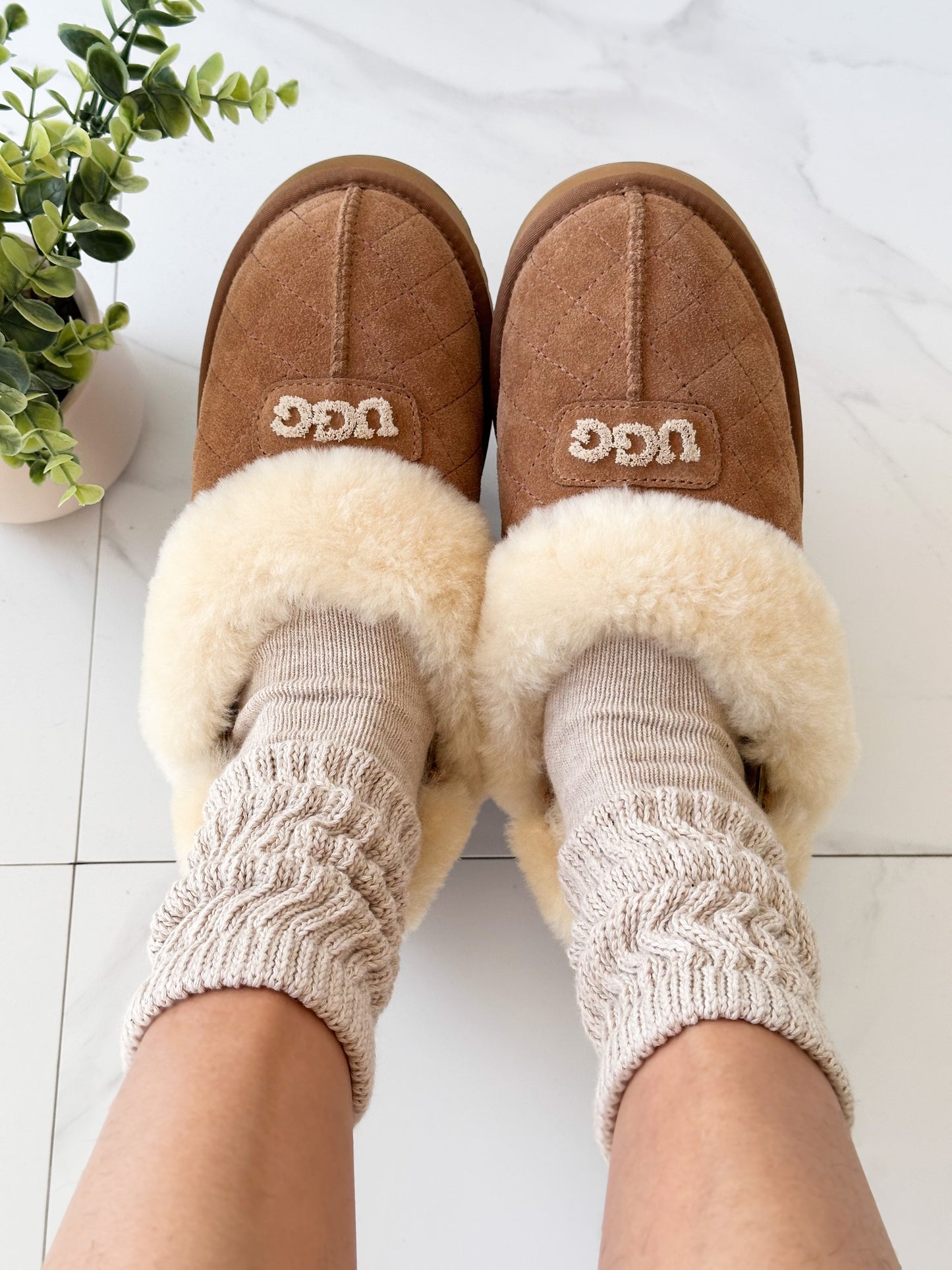 OZWEAR OB114PMDE Coquette Matelassé Logo Platform Slipper